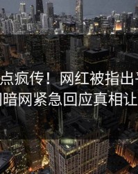 刚刚热点疯传！网红被指出乎意料，爆料网暗网紧急回应真相让人瞠目
