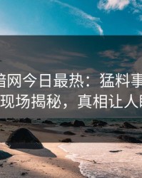 爆料网暗网今日最热：猛料事件曝光，大V现场揭秘，真相让人瞠目