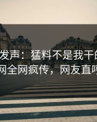 大V深夜发声：猛料不是我干的！爆料网暗网全网疯传，网友直呼过瘾