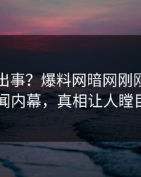网红又出事？爆料网暗网刚刚曝出秘闻内幕，真相让人瞠目
