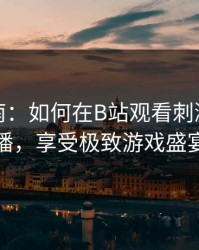 终极指南：如何在B站观看刺激战场直播，享受极致游戏盛宴