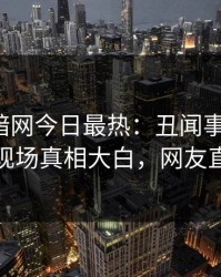爆料网暗网今日最热：丑闻事件曝光，神秘人现场真相大白，网友直呼过瘾